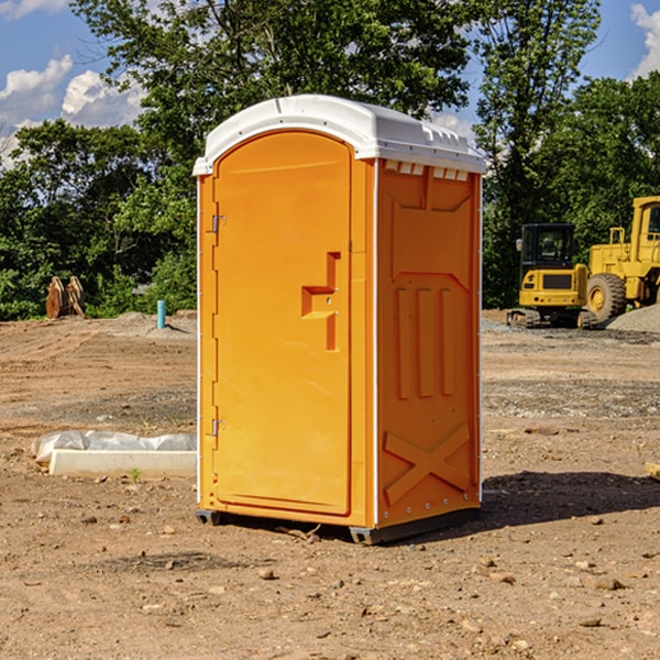 how often are the portable restrooms cleaned and serviced during a rental period in Kimberly West Virginia